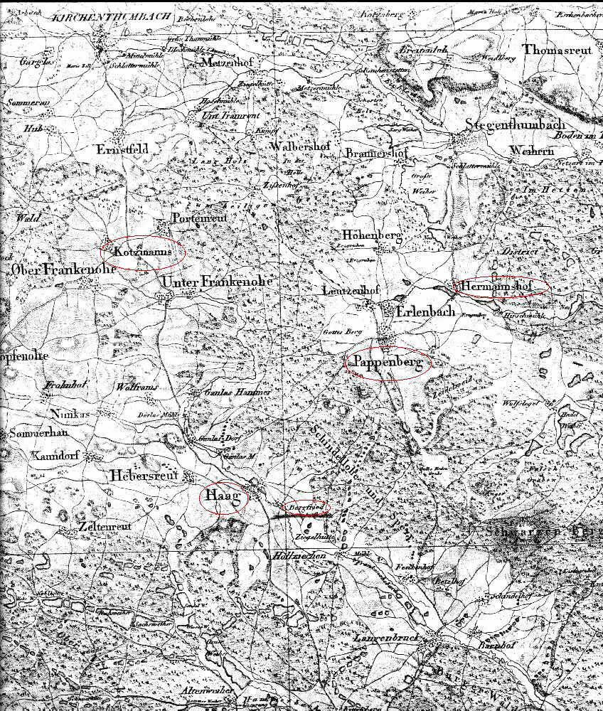 Karte Bergfried Haag Pappenberg